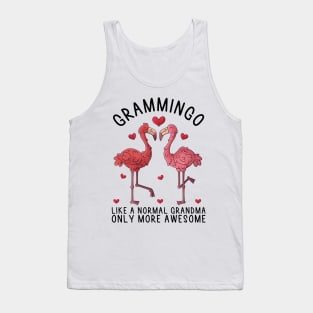 Grammingo Like A Normal Grandma Only More Awesome, Cute Pink Flamingo, Gift Idea For Granny And Grandmother Tank Top